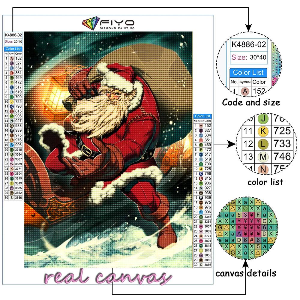 5D DIY Christmas Tree Santa Snowman Cross Stitch Rhinestones Diamond Drawing Embroidery Mosaic Home Decor