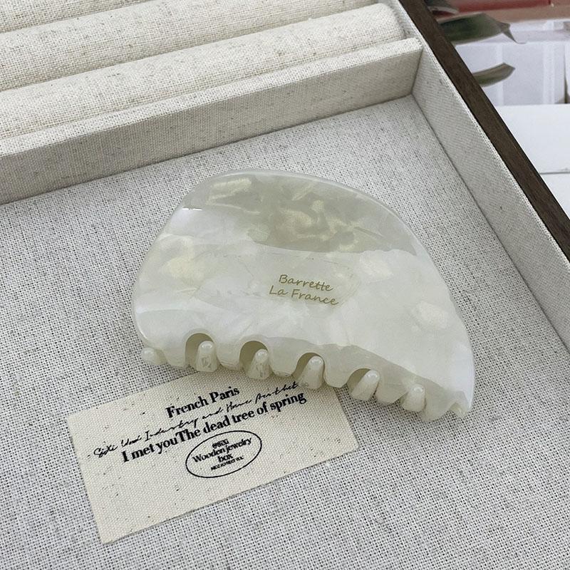 Francouzská Vintage 7.7CM Půlkruhová Spona do Vlasů Jednoduchá Delikátní Acetátová Spona Žralok Vlasové Doplňky Pro Ženy Dívky
