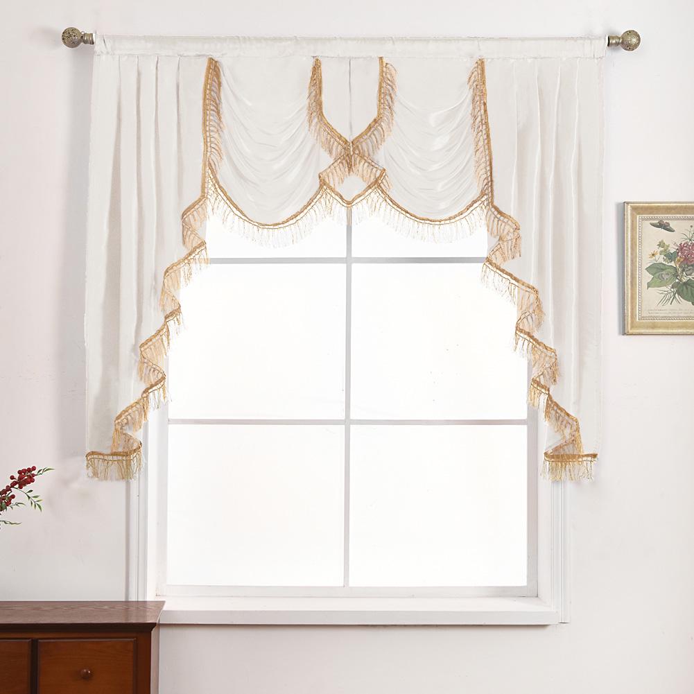 1PC NAPEARL European Luxury Tassel Decoration Solid Color Curtain Head for Living Room Bedroom Home Decor