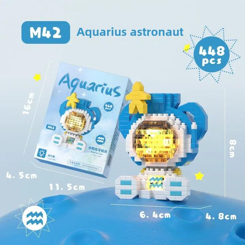 12 Zodiac Signs Assembled Building Blocks Small Particles Educational Toy Gifts