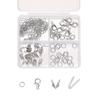 1 Box 4-Fächer 14/18 Karat Goldfarben Beschichtete Karabinerverschlüsse Offene Biegeringe Sets Für DIY Armband Halskette Schmuckherstellung Zubehör