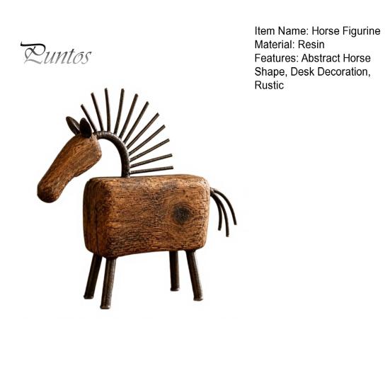 Rustic Horse Decoration Artistic Abstract Figurine, Statue for Desk Desktop Animal Sculpture Decoration, Farmhouse Shape Home Office