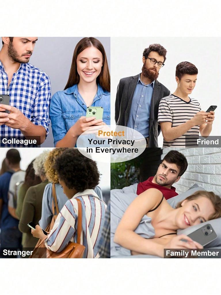 Protetor De Tela De Privacidade De 6 Unidades Compatível Com iPhone 17/16/16e/15/14/13/13 Pro/12/11/17Pro Max/17 Air/16 Pro Max/15 Pro Max