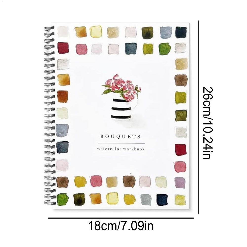 Watercolor Workbook Beginner-Friendly Watercolor Drawing Set Water Color Books Kit With Brush For Kid Boys Girls Child Adults