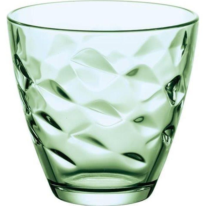 Gobelet - FLORA - 26CL - Vert - Verre - Lot de 6