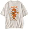 Japanese Style Pokemon King Carp Magikarp Sushi Sashimi Short Sleeved Pure Cotton T-shirt Loose Men's and Women's Summer Tops