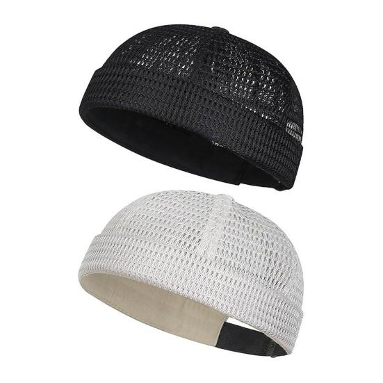 1/2 stk. Herrehat Justerbar Tilpasset Pasform Åndbart Mesh Design Letvægts Foldbar Hip-Hop Stil Sommerkasket Udendørs Aktiviteter Rejsetøj