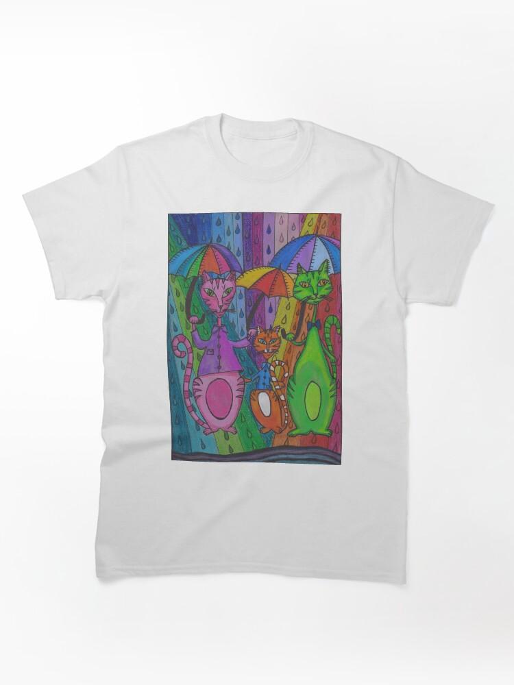 A Gathering of Cats Rainy Day Cats Classic Unisex T-Shirt