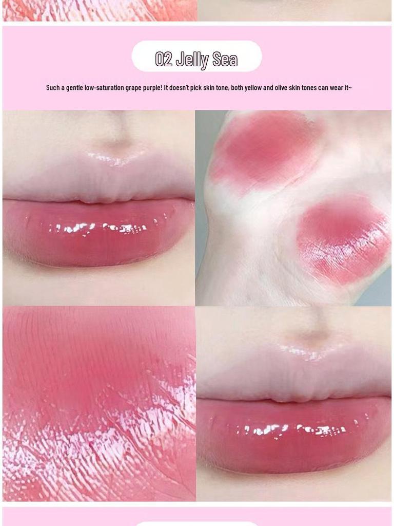 Gradient Pink Lip Tint: Mirror Finish, Plumping, Non-Fading, Moisturizing, Nude Makeup Lipstick