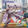 Three-piece cartoon Ultraman Tiga printed bedding set,(1*Duvet Cover + 2*Pillowcase, Without Core) suitable for bedroom use.