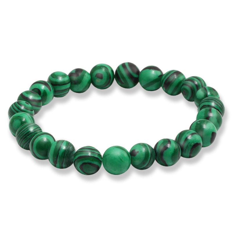 Peacock Purple Agate & Phoenix Bead Yoga Bracelet - 8mm Handcrafted Jewelry
