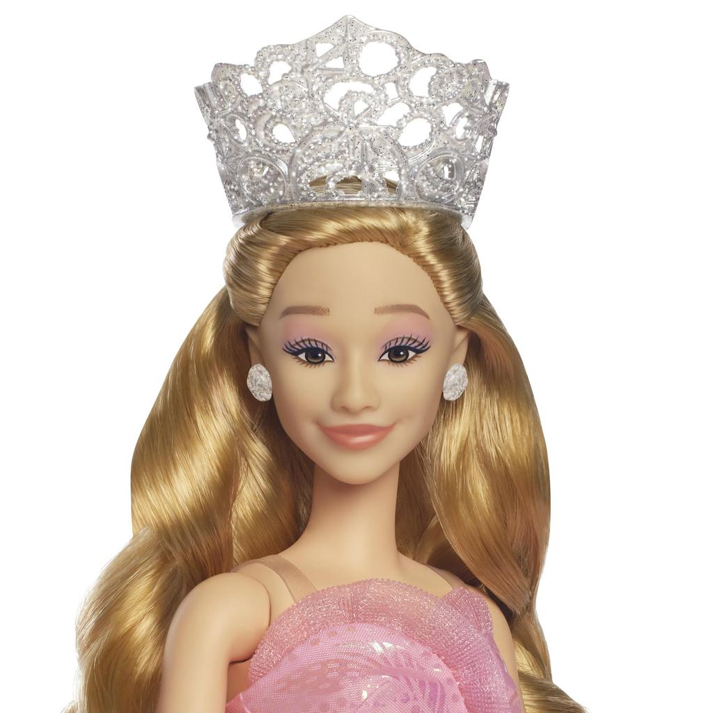 Mattel WICKED Deluxe Glinda Doll from the film Doll for ages 6 and HXY37 "Wicked" - Dress-up up, Pink,