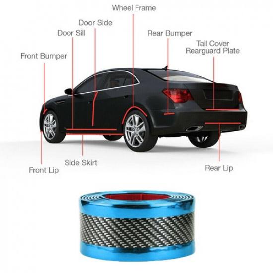 Накладка на порог двери автомобиля из углеродного волокна, наклейка-протектор, автоаксессуары