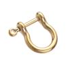 4 Sizes Buckles Shackle Fob Solid Brass Carabiner D Bow Staples Key Ring Keychain Hook