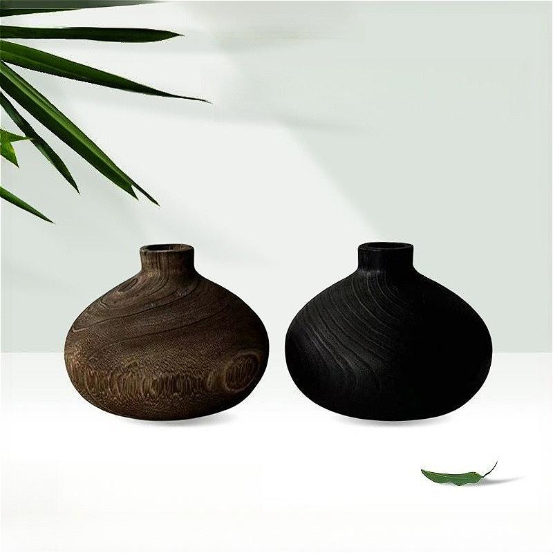 Praktische dekorative Vase aus Paulowniaholz, vielseitiges Wohnaccessoire und stilisierter Akzent