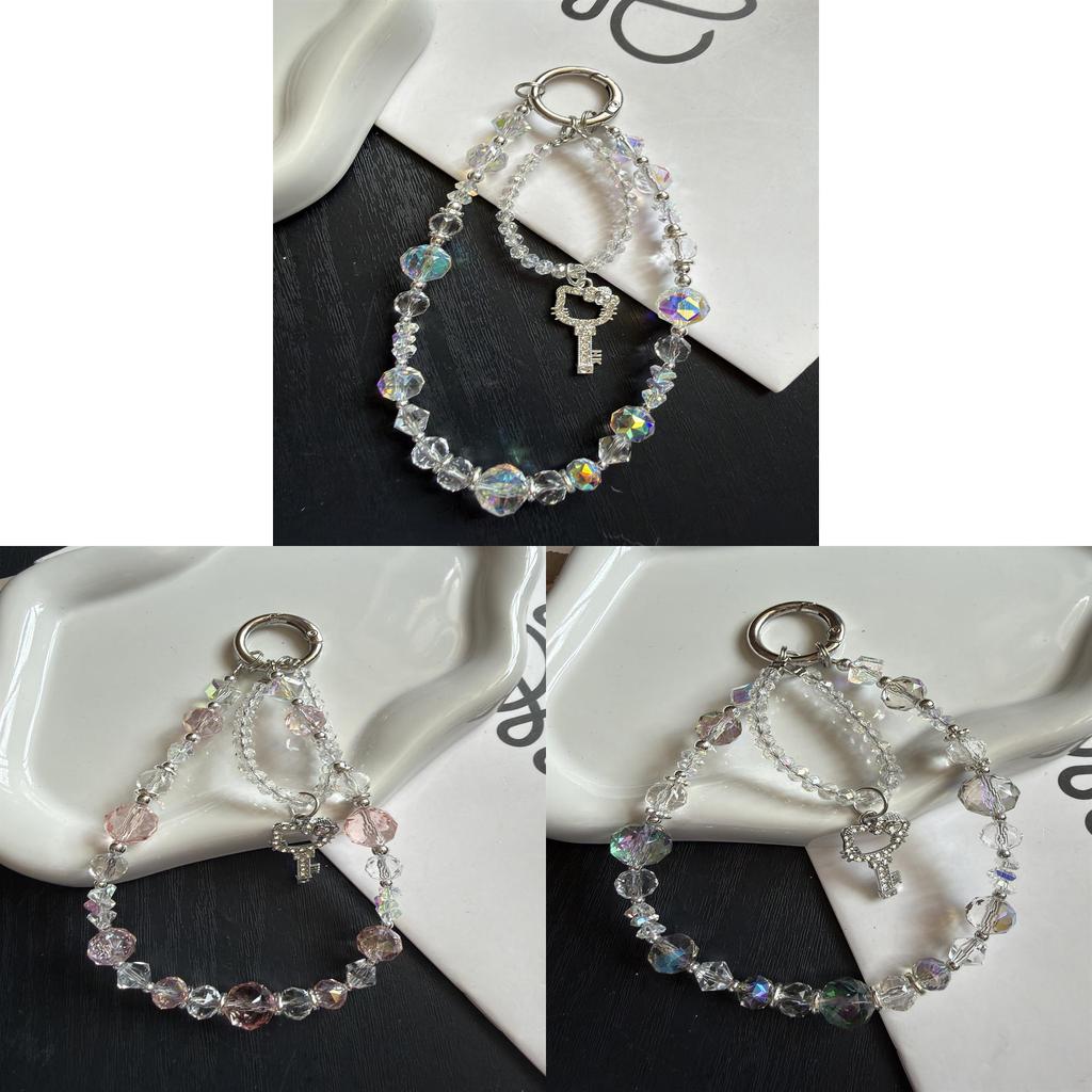 Crystal Cat Keychain Phone Lanyard With Handcrafted Pvc Design For Girls And Boys