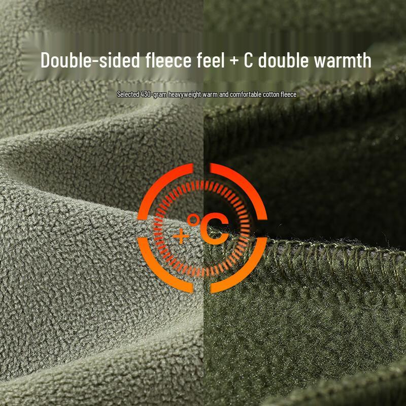 Jeanswest Men's 2025 Letter Print Fleece Lined Stand Collar Zip Cardigan