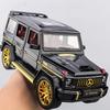 1:24 Mercedes Benz G63 AMG Alloy Car Model Off-road Vehicle Simulation Sound Light Pull Back Toys Birthday Gift Box for Children