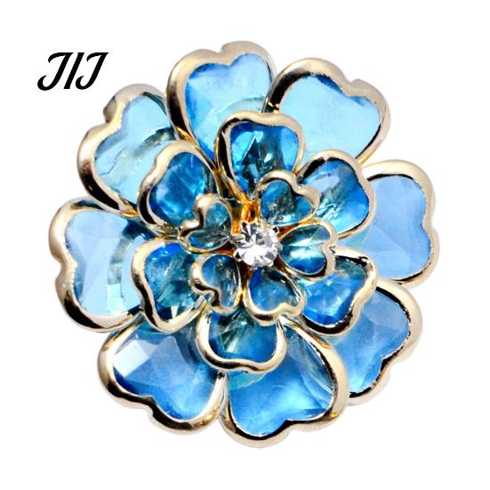 Sophisticated Apparel Accessories Vintage Rhinestone Flower Button Covers, Snap On Decorative Gift Ideas for Fashion Enthusiasts Metal Shirt Cufflinks
