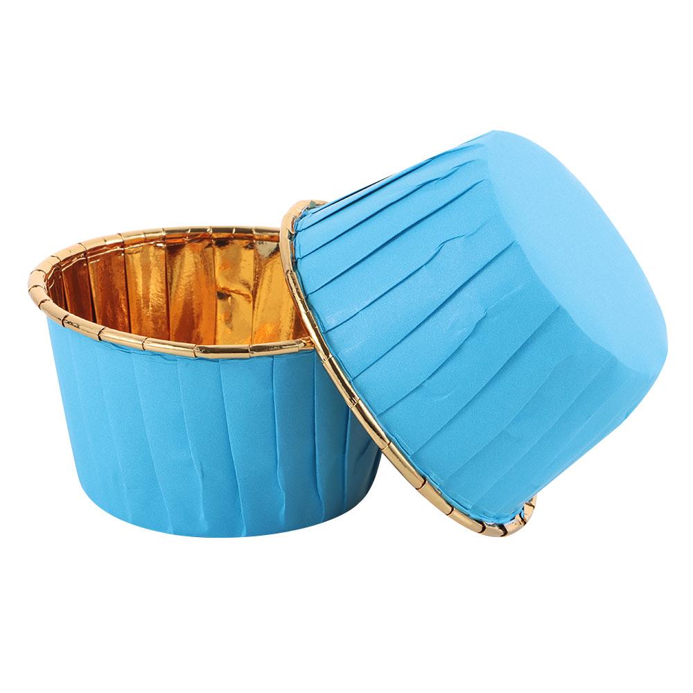

50PCS DIY Cake Liner Party Supplies Muffin Cases Cake Paper Cups Baking Cup Cupcake Wrappers синий