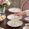 Crown Handle Cupcake Display Holder 2 Tiers 3 Tier Tiered Fruit Plate  Dessert Table