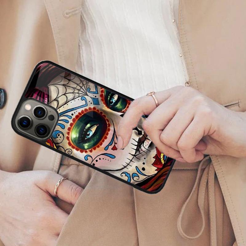 Mexican Catrina Skull Magnetic Phone Case For APPLE iPhone 17 Air 16 14 13 12 Pro Max 15 Plus Wireless Charge With MagSafe Cover