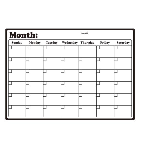 Magnetic Fridge Calendar Whiteboard with Dry-erase Marker Erasable Reusable Refrigerator Weekly Planner Sticker Magnet for Kitchen