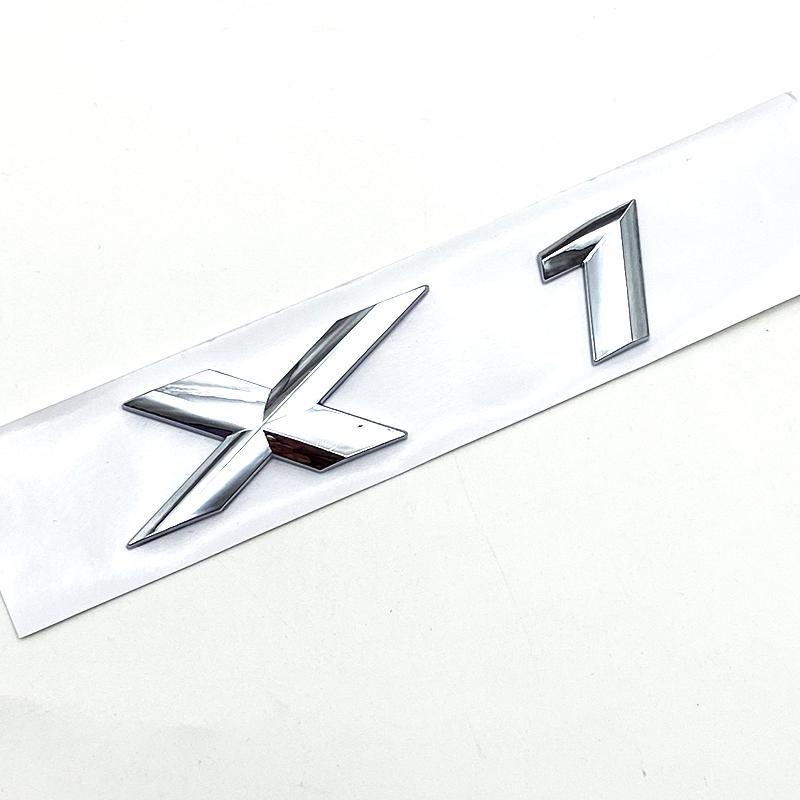 3D ABS Schwarz Chrom Auto Buchstaben Heckklappe Emblem X1 X2 X3 X4 X5 X6 X7 Logo Aufkleber Schriftzug Zubehör