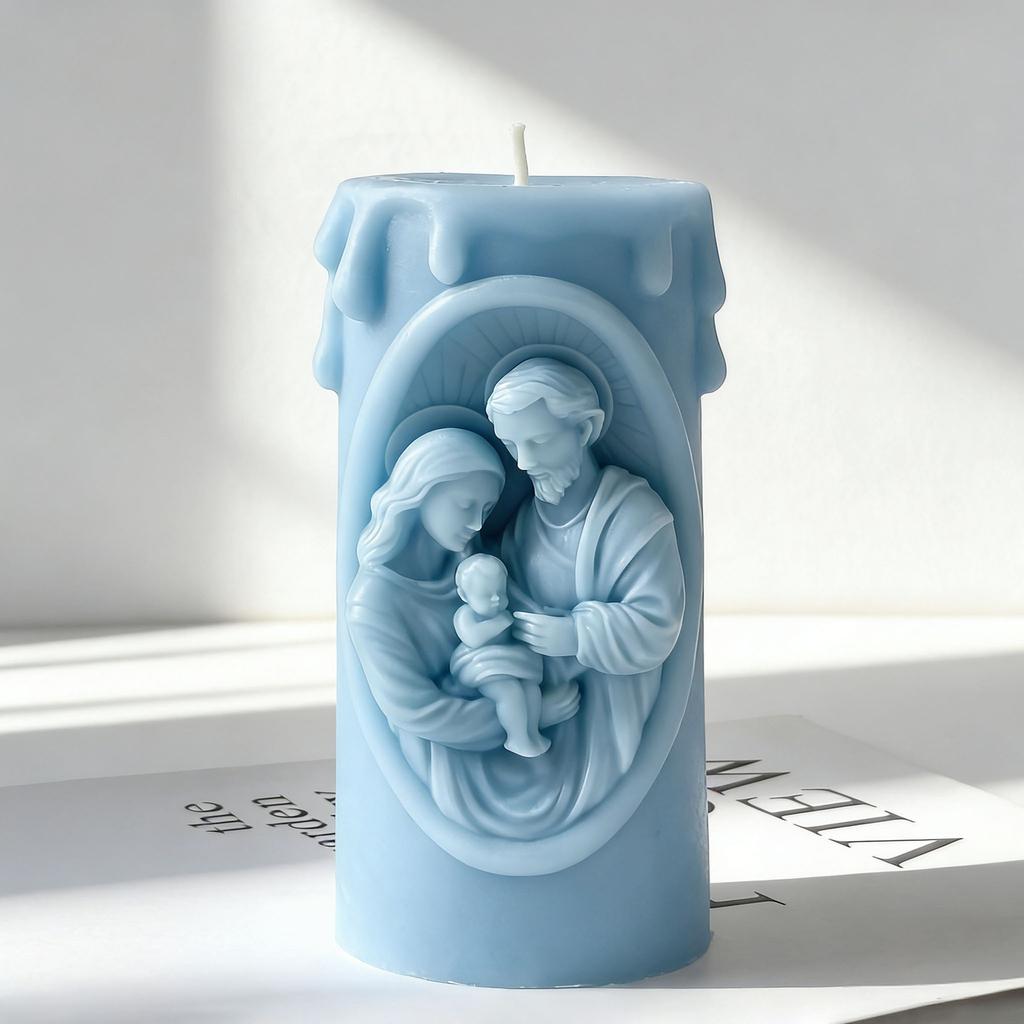 Cylindrical Aromatherapy Candle Silicone Mold DIY Handmade Candle Decorative Mold