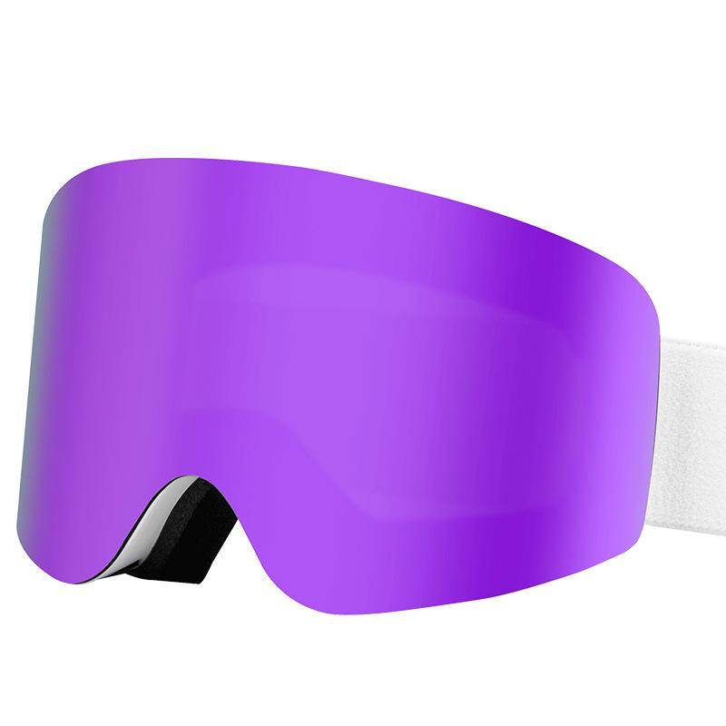Neue zylindrische magnetische Skibrille, doppelwandige beschlagfreie magnetische Skibrille, Schneeschutzbrille, Bergsteigerbrille