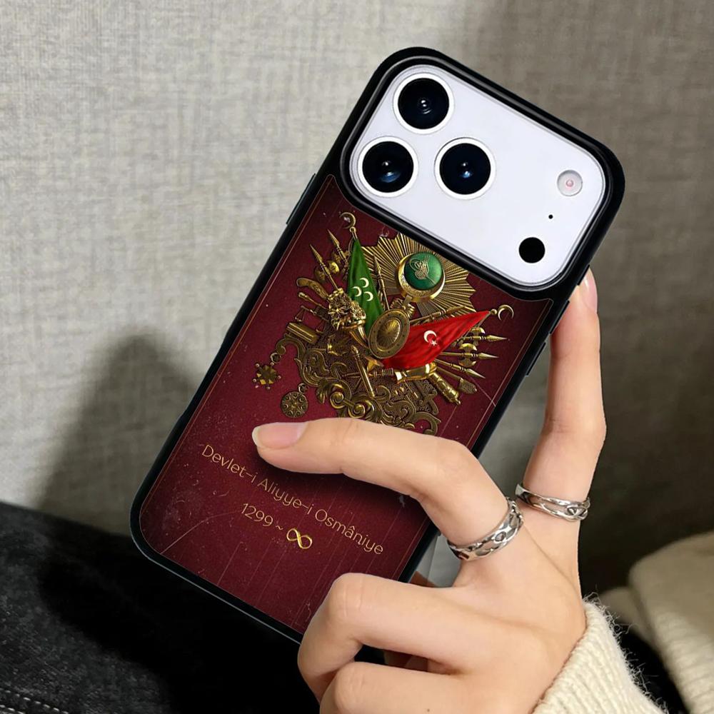 Capa Case for iPhone 17 Air 16 Pro Max 15 Plus 11 13 Mini 14 12 Back Phone Cover Ottoman Empire Coat Of Arms