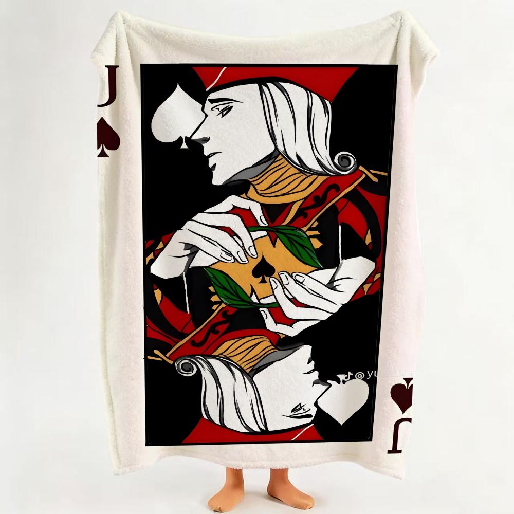 Game P Playing C Cards Throw Flannel Throw Blanket Suitable for Sofa Living Room Bedroom