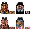 Cartoon ONE PIECE 2Pcs Set Mochila Lightweight Large Capacity Front Pocket School Backpack with Pencil Case for Boys Girls Trip