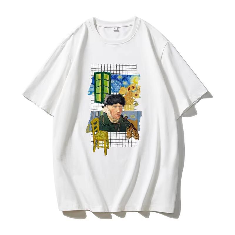 

Self-portrait Funny Art To The Sun T-shirt Retro Vintage Men s and Women s Loose Cotton Short Sleeves Kawaii Vintage Clothes S