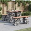 VidaXL Garden Table Gabion Design 100x70x72 Cm Solid Douglas Wood 834366