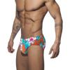 2024 Evropské a americké sexy pánské trojúhelníkové plavky s nízkým pasem a módním potiskem