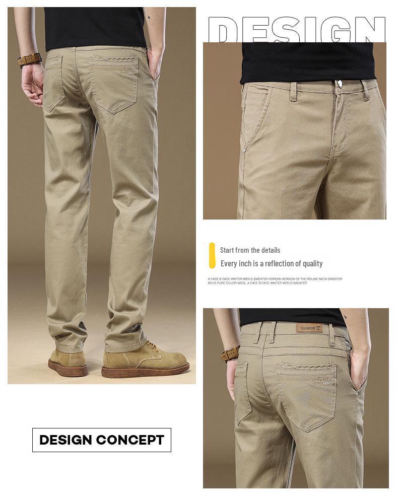 Premium Herrenhose mit schmaler Passform: Gerades Bein, Locker, Vielseitig, Modisch für Herbst, Winter und Sommer.