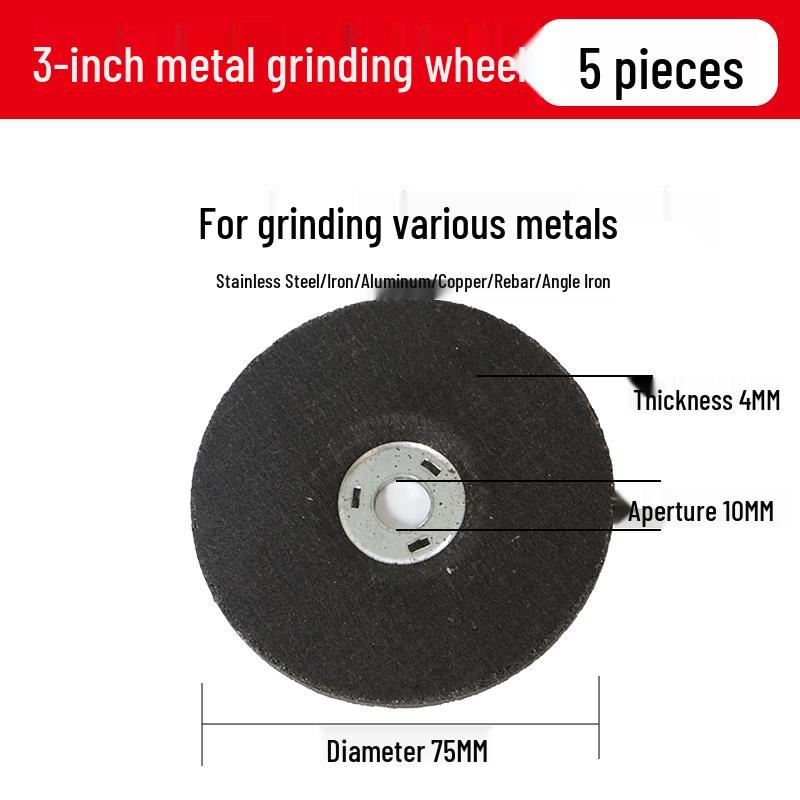 Mini 3" Lithium Battery Angle Grinder with 75mm Cutting Disc for Wood, Stone, and Metal.