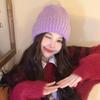 New Wool Hat for Women Korean Style Versatile Warm Ear Protection Knit Hat Korean Style Face Showing Small Pile of Hats