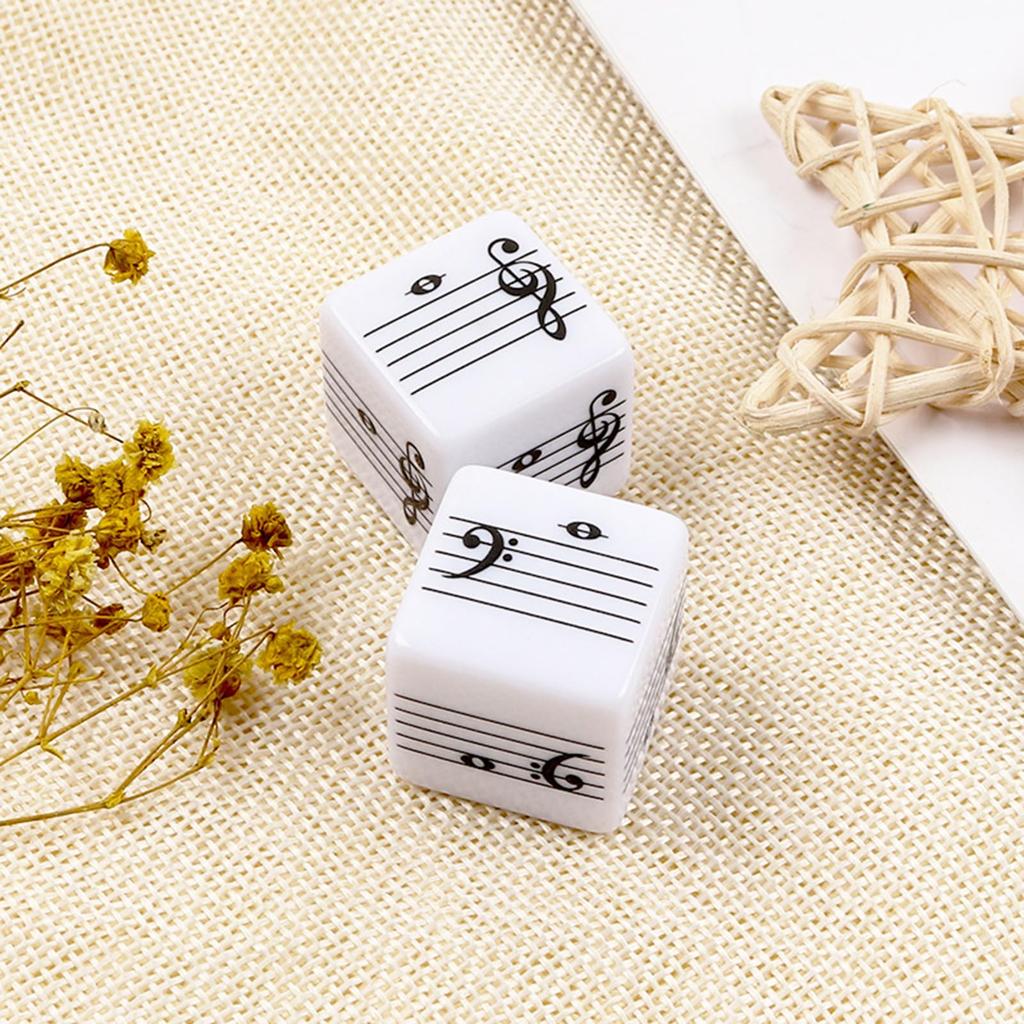 2-Piece Creative Staff Dice Toy: Improve your child's musical literacy through playful activities using this safe music dice toy.