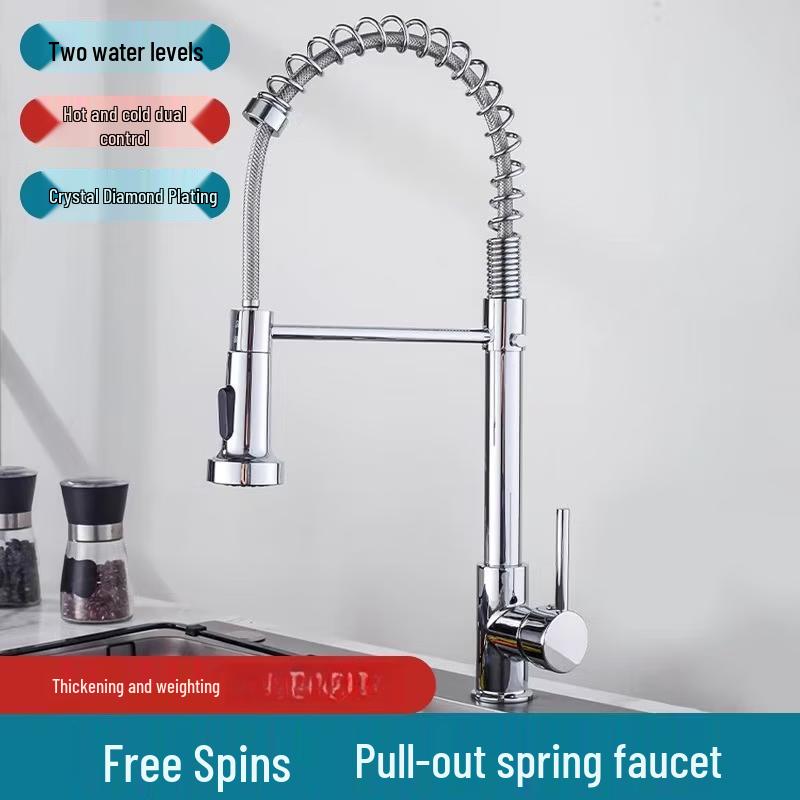 

Yuzhuxun Stainless Steel Pull-Out Spring Kitchen Faucet