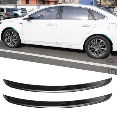 2pcs/4pcs Car Wheel Eyebrow Arch Fender Flares Cover Trim Mudguards Protective Lip Strips Mud Flaps Universal Car Accessories Black