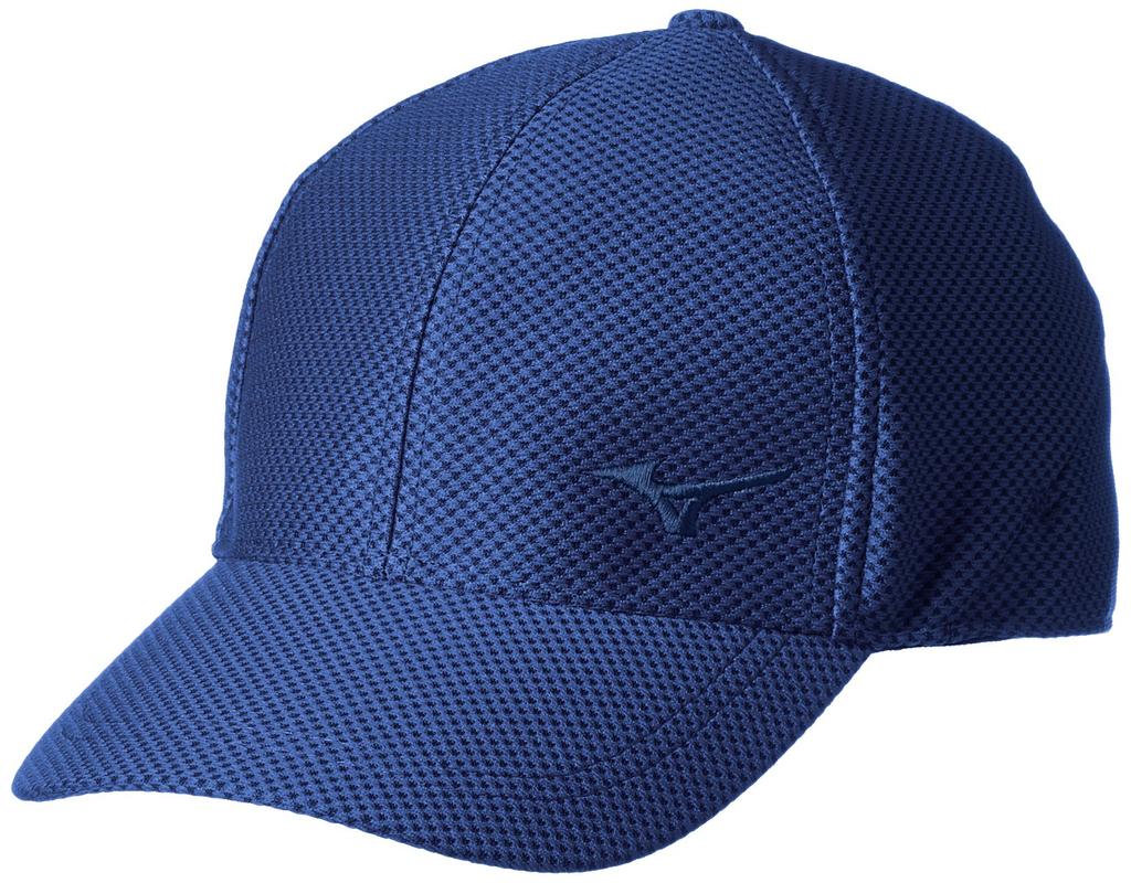Mizuno Cap with Blue Free Size Built-in Sunshade, 73BF514, Navy,