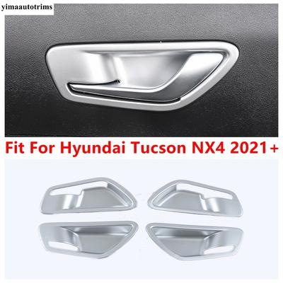 Car Inner Door Pull Doorknob Handle Bowl Decoration Cover Trim For Hyundai Tucson NX4  - 2026 ABS Matte Accessories Interior