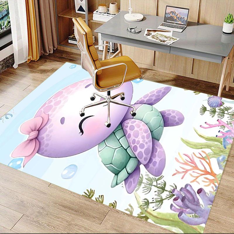 1PC turtle shellfish Extra Large Non Slip Floor carpet, Office, family, bedroom, Studio Large Area Rug Indoor Rugs, Vibrant Colors