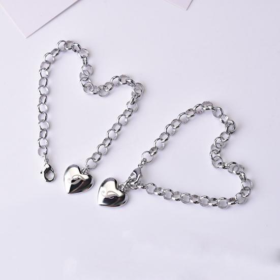 Adjustable Polished Smooth Edge Electroplating Ornamental Decoration Delicate Heart 26 Letters Alphabet Initial