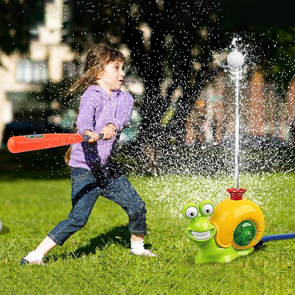 Cartoon Snail Water Sprinkler Baseball Toy Summer Water Game Outdoor Water Toys for Kids Summer Backyard Pool Party Fun