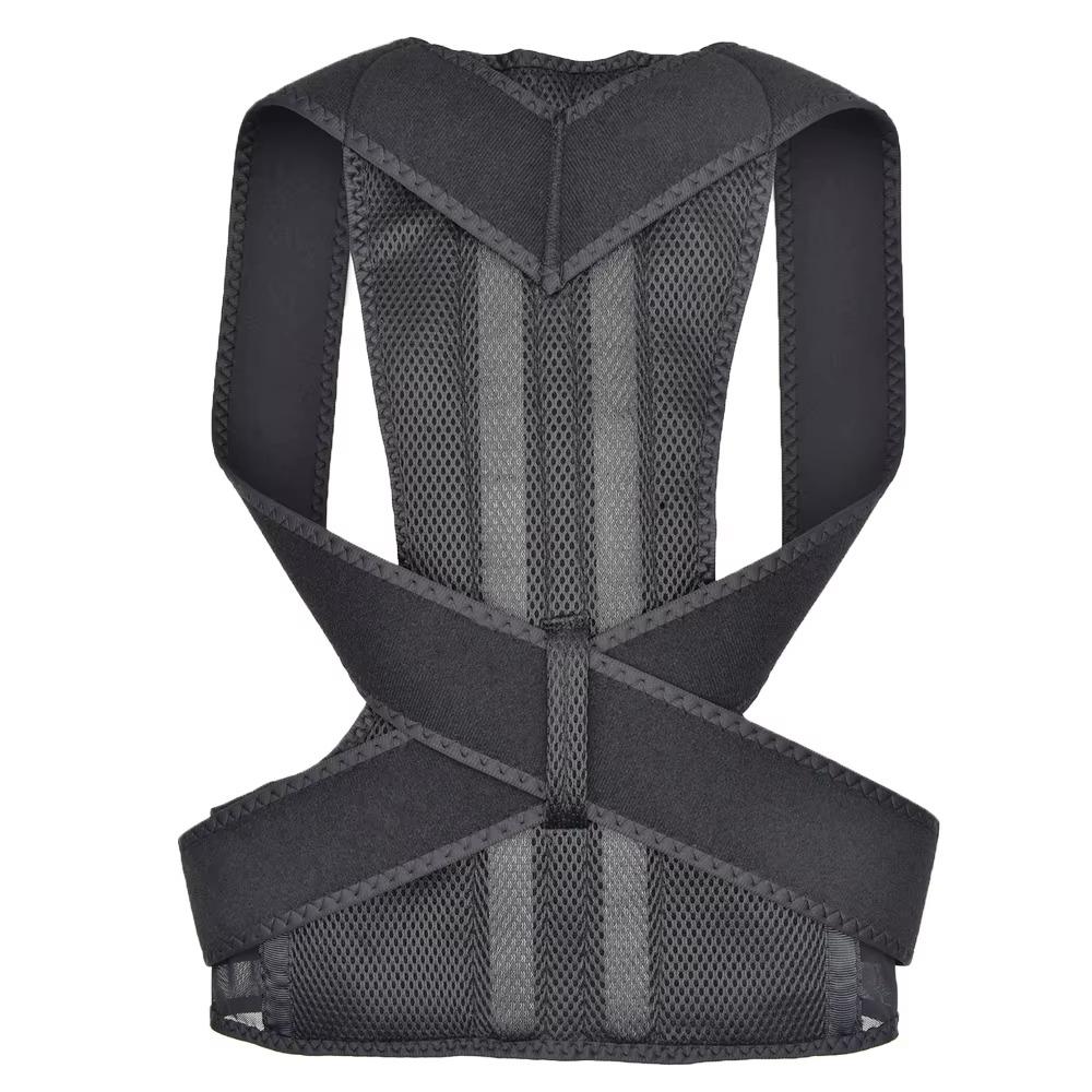

Black Back Posture Brace 5 Size Back Trainer Universal Fit Posture Corrector Home Use S чёрный