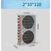 264mmx150mmx60mm Double Air Outlet Condenser Evaporator Water-cooled Finned Copper Tube Radiator Heat Sink Instrument Cooler