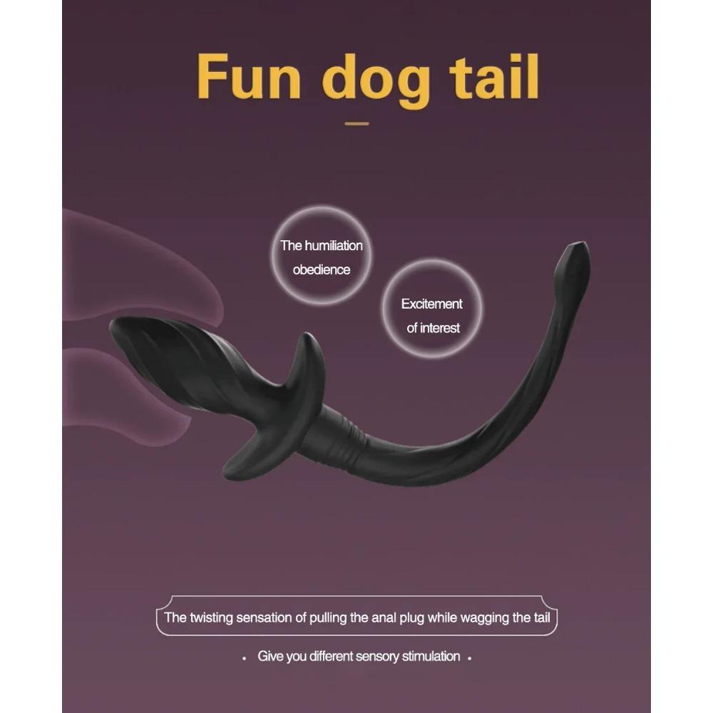 Vibratore Erotico Anale Plug Coda di Cane Stimolatore Punto G Donne Uomini Gioco Erotico Butt Plug Giocattoli per Adulti Sex Shop Massaggiatore Prostatico